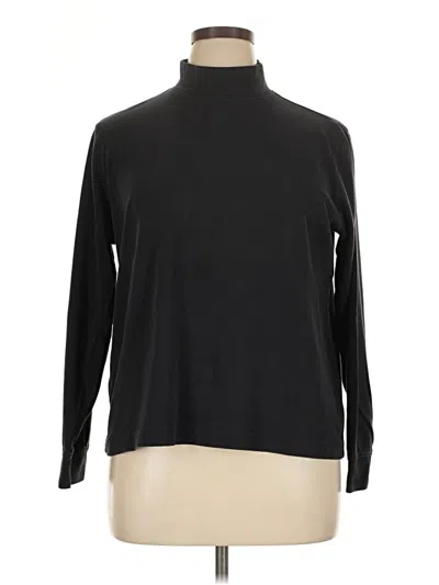 Pre-owned Lands' End Turtleneck Sweater In Black