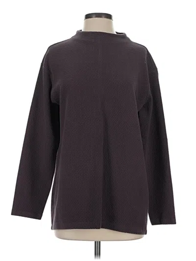 Pre-owned Lands' End Turtleneck Sweater In Black