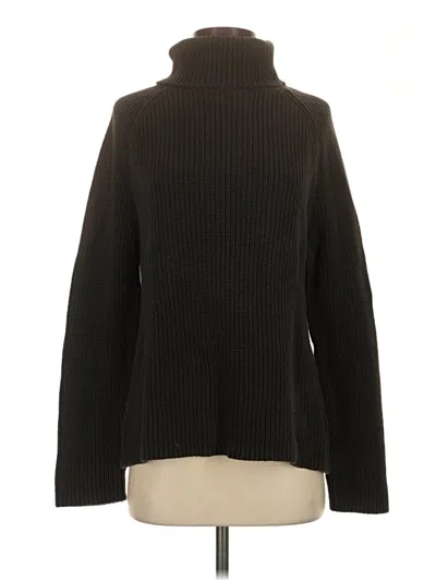 Pre-owned Lands' End Turtleneck Sweater In Black