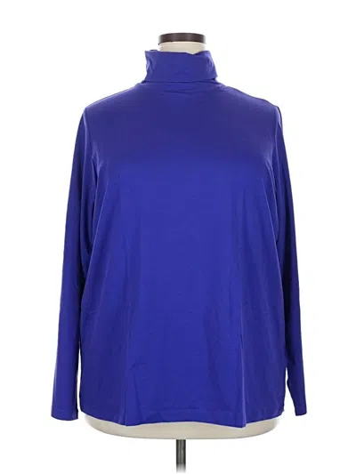 Pre-owned Lands' End Turtleneck Sweater In Blue