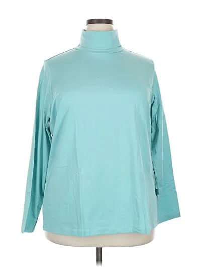 Pre-owned Lands' End Turtleneck Sweater In Blue