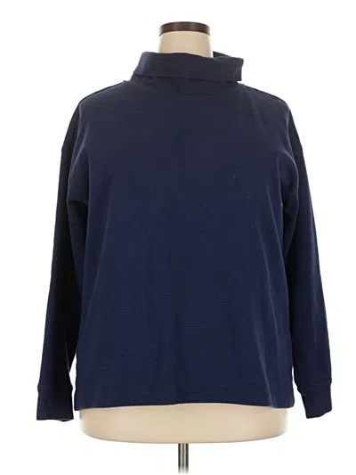 Pre-owned Lands' End Turtleneck Sweater In Blue
