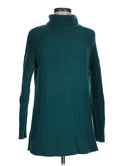 Pre-owned Lands' End Turtleneck Sweater In Blue