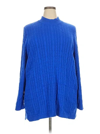 Pre-owned Lands' End Turtleneck Sweater In Blue