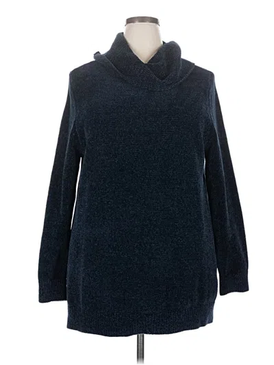 Pre-owned Lands' End Turtleneck Sweater In Blue