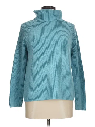 Pre-owned Lands' End Turtleneck Sweater In Blue