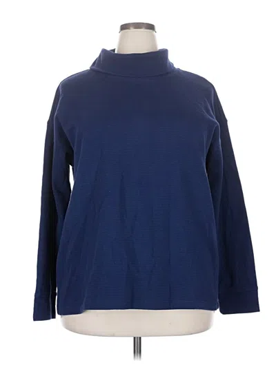 Pre-owned Lands' End Turtleneck Sweater In Blue
