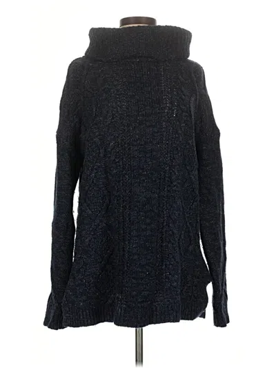 Pre-owned Lands' End Turtleneck Sweater In Blue