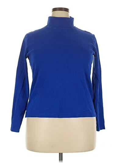 Pre-owned Lands' End Turtleneck Sweater In Blue