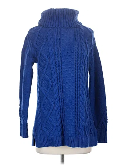 Pre-owned Lands' End Turtleneck Sweater In Blue