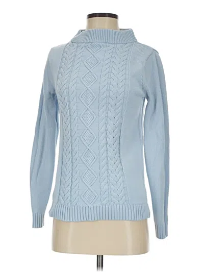 Pre-owned Lands' End Turtleneck Sweater In Blue