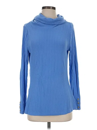 Pre-owned Lands' End Turtleneck Sweater In Blue