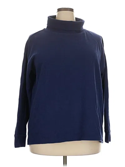 Pre-owned Lands' End Turtleneck Sweater In Blue