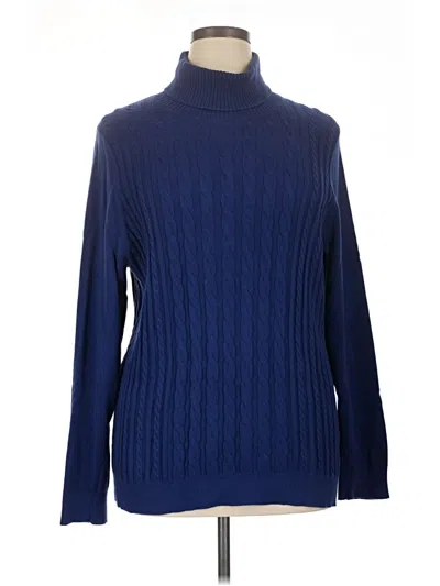 Pre-owned Lands' End Turtleneck Sweater In Blue