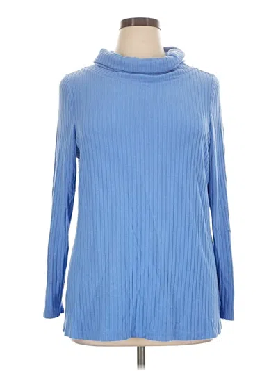 Pre-owned Lands' End Turtleneck Sweater In Blue