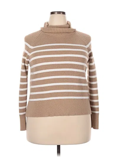 Pre-owned Lands' End Turtleneck Sweater In Brown