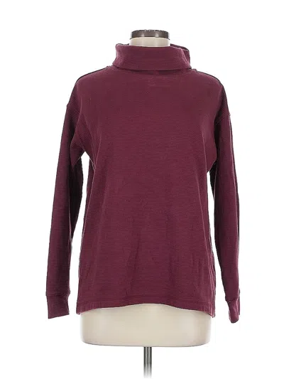 Pre-owned Lands' End Turtleneck Sweater In Burgundy