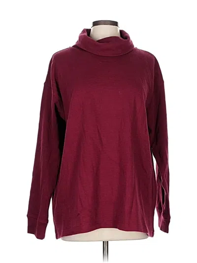 Pre-owned Lands' End Turtleneck Sweater In Burgundy