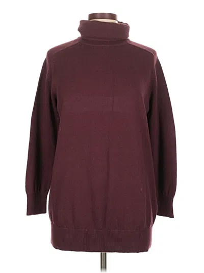 Pre-owned Lands' End Turtleneck Sweater In Burgundy