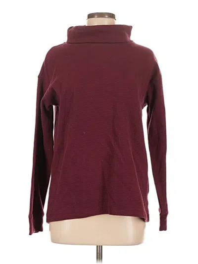 Pre-owned Lands' End Turtleneck Sweater In Burgundy
