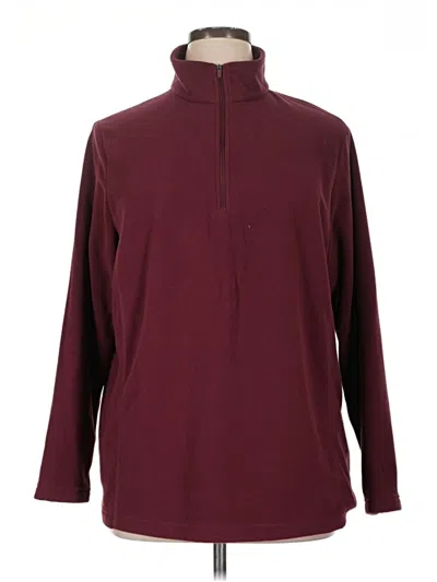 Pre-owned Lands' End Turtleneck Sweater In Burgundy