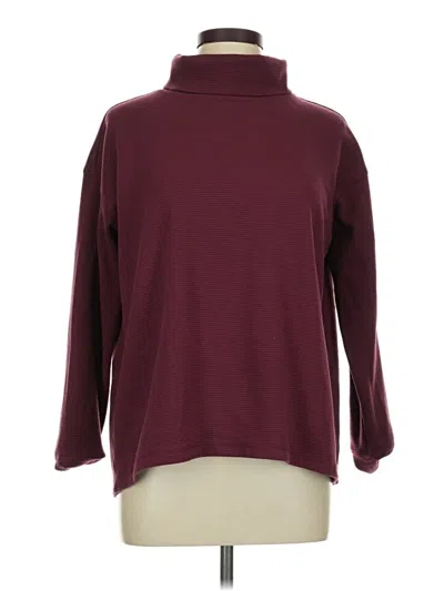 Pre-owned Lands' End Turtleneck Sweater In Burgundy