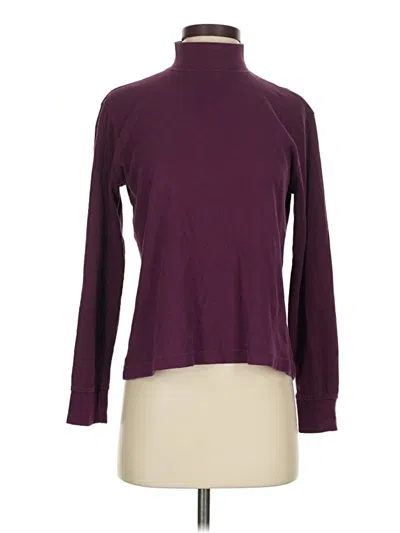 Pre-owned Lands' End Turtleneck Sweater In Burgundy