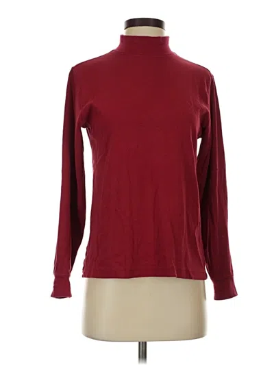 Pre-owned Lands' End Turtleneck Sweater In Burgundy