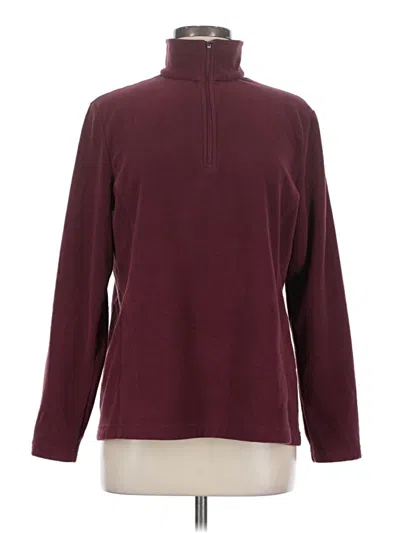 Pre-owned Lands' End Turtleneck Sweater In Burgundy