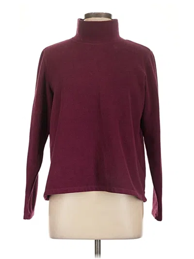 Pre-owned Lands' End Turtleneck Sweater In Burgundy