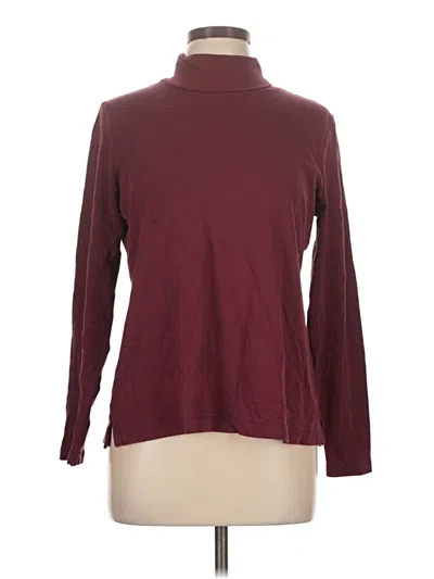 Pre-owned Lands' End Turtleneck Sweater In Burgundy
