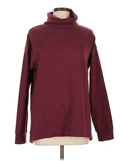 Pre-owned Lands' End Turtleneck Sweater In Burgundy