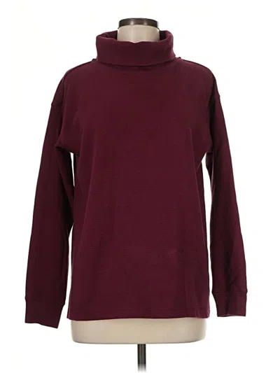 Pre-owned Lands' End Turtleneck Sweater In Burgundy