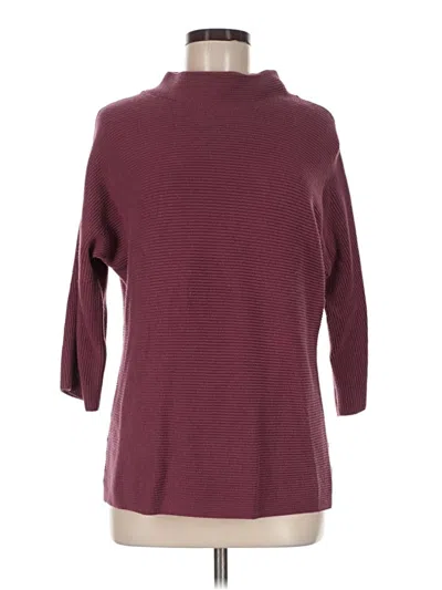 Pre-owned Lands' End Turtleneck Sweater In Burgundy