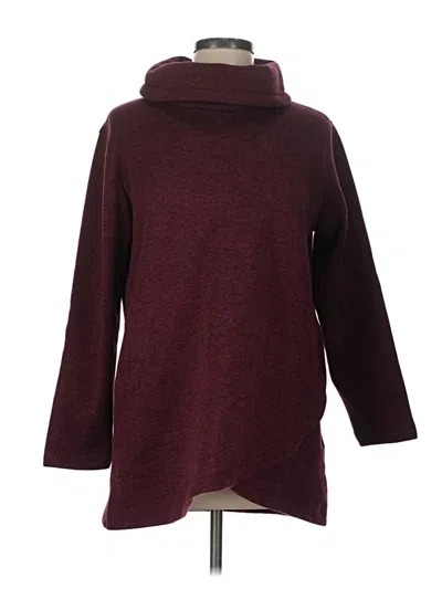 Pre-owned Lands' End Turtleneck Sweater In Burgundy