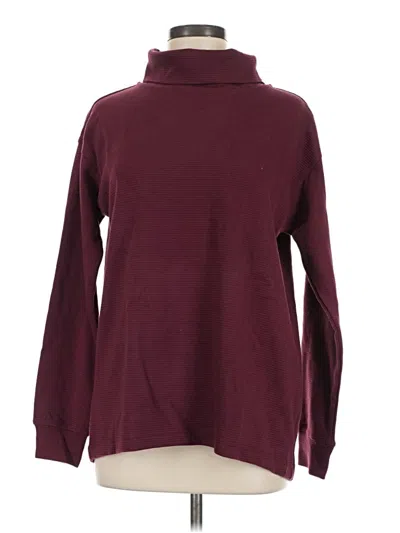 Pre-owned Lands' End Turtleneck Sweater In Burgundy