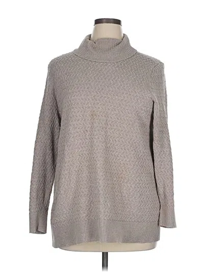 Pre-owned Lands' End Turtleneck Sweater In Gray