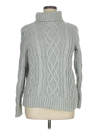 Pre-owned Lands' End Turtleneck Sweater In Gray