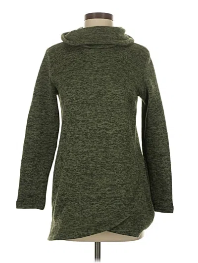Pre-owned Lands' End Turtleneck Sweater In Green