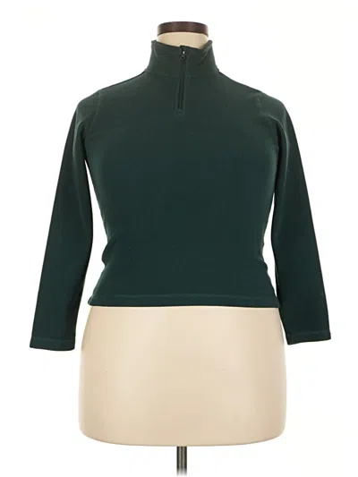 Pre-owned Lands' End Turtleneck Sweater In Green