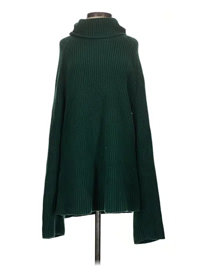 Pre-owned Lands' End Turtleneck Sweater In Green