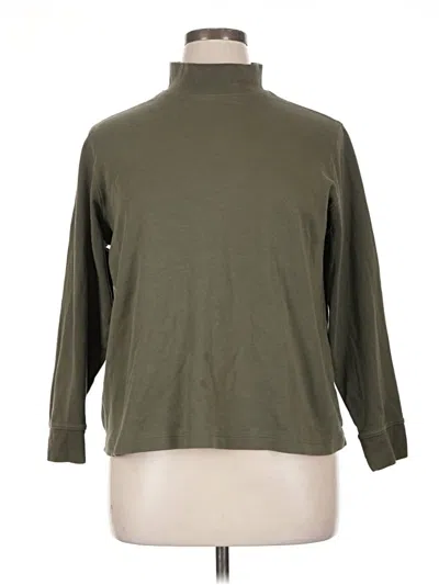 Pre-owned Lands' End Turtleneck Sweater In Green