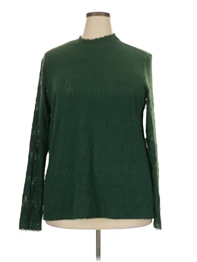 Pre-owned Lands' End Turtleneck Sweater In Green