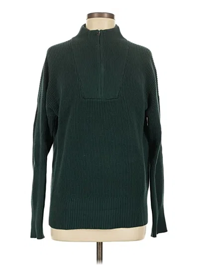 Pre-owned Lands' End Turtleneck Sweater In Green
