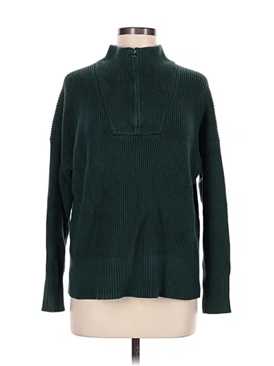 Pre-owned Lands' End Turtleneck Sweater In Green