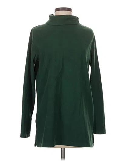 Pre-owned Lands' End Turtleneck Sweater In Green