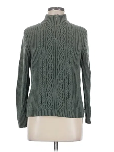 Pre-owned Lands' End Turtleneck Sweater In Green