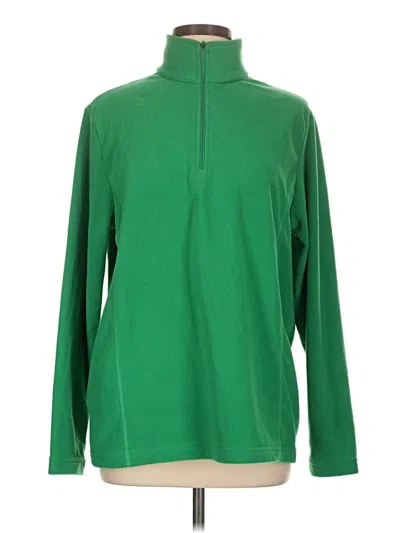 Pre-owned Lands' End Turtleneck Sweater In Green