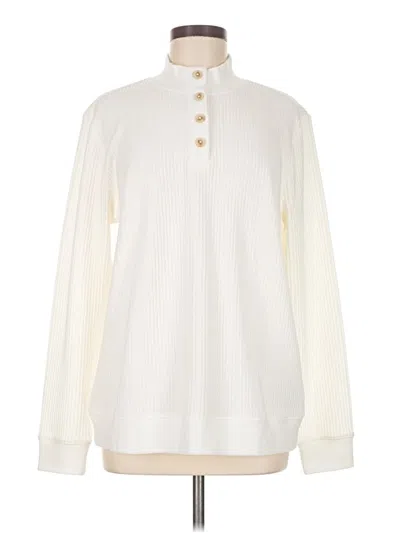Pre-owned Lands' End Turtleneck Sweater In Ivory