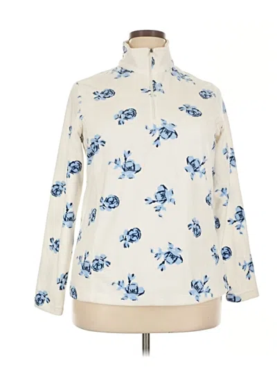 Pre-owned Lands' End Turtleneck Sweater In Ivory
